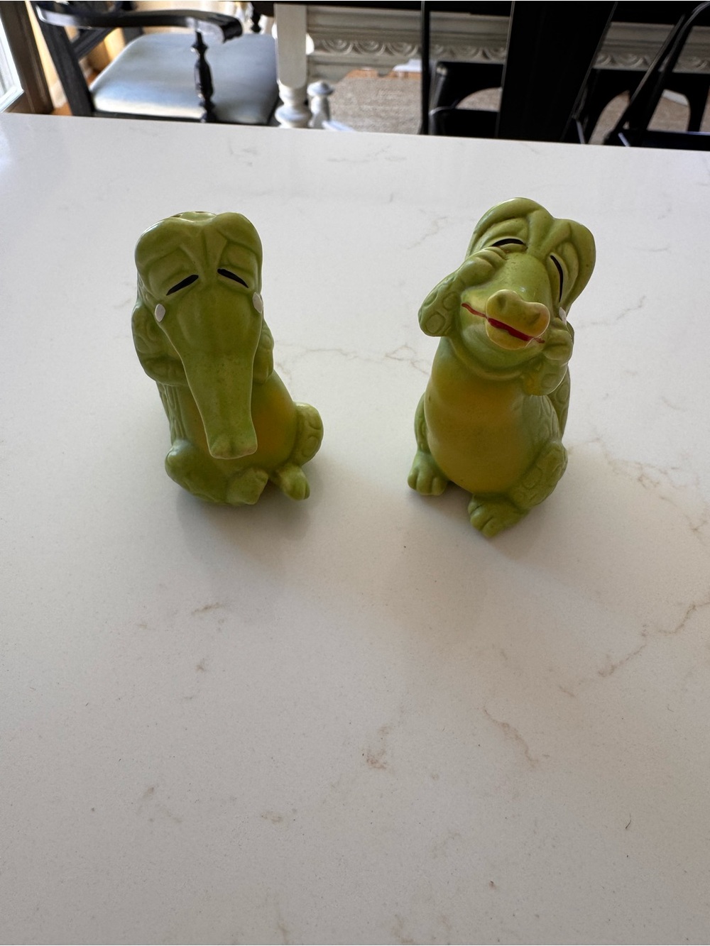Vtg Alligator Salt and Pepper Shakers